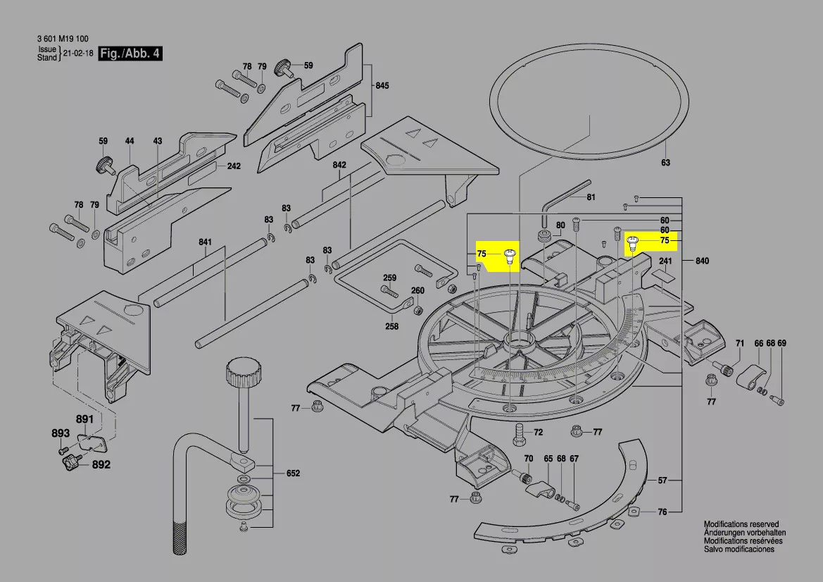 Vis spéciale réf. 1 609 B04 067 BOSCH
